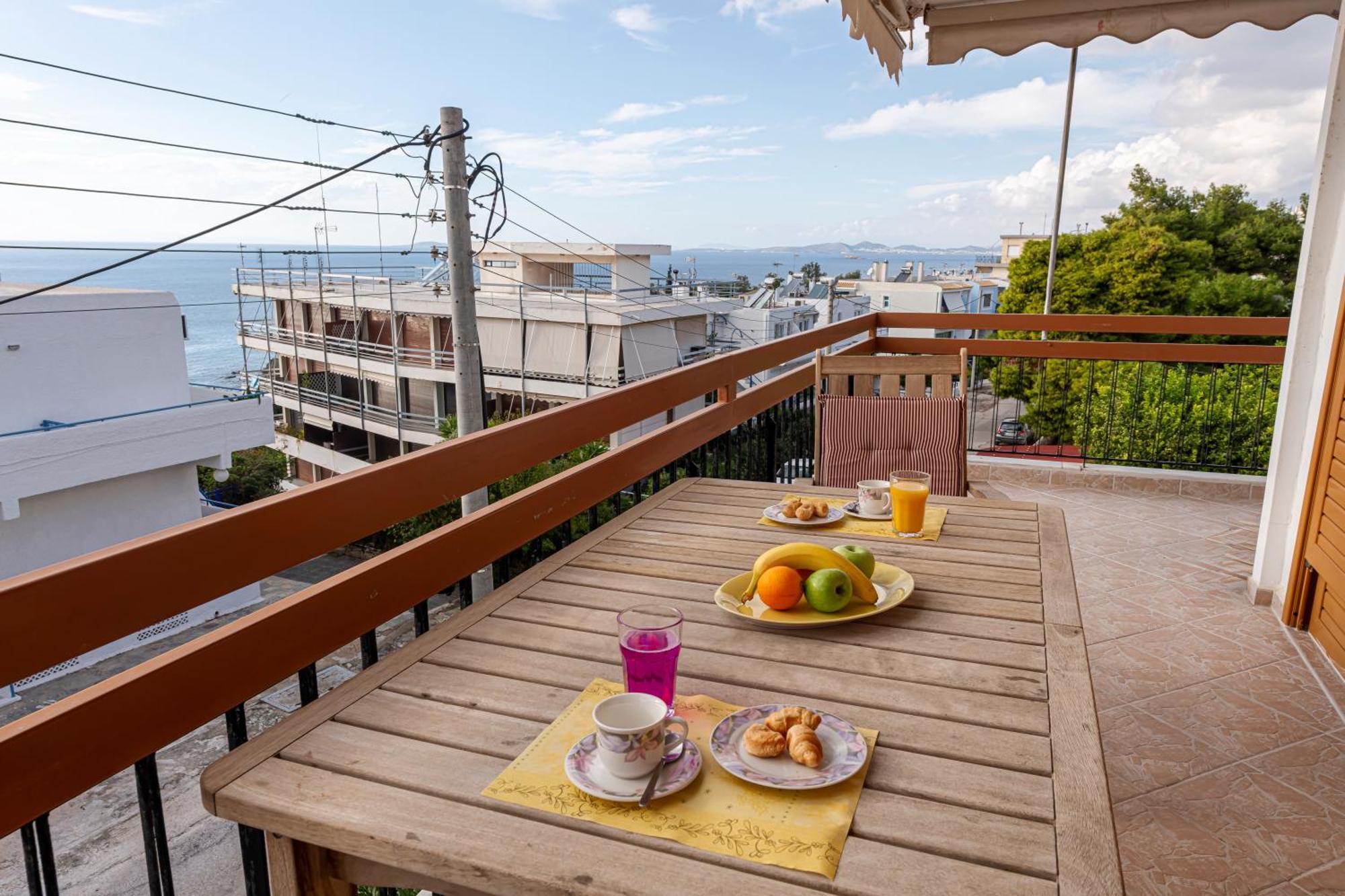 Sea View Apartment 100M From The Beach Saronida Dış mekan fotoğraf